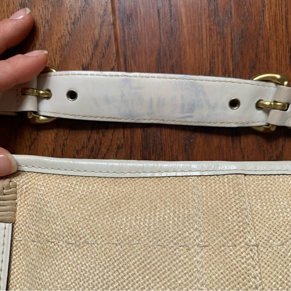 Vintage Coach Angora Raffia Leather Shoulder Bag - 2005 - Picture 5 of 11